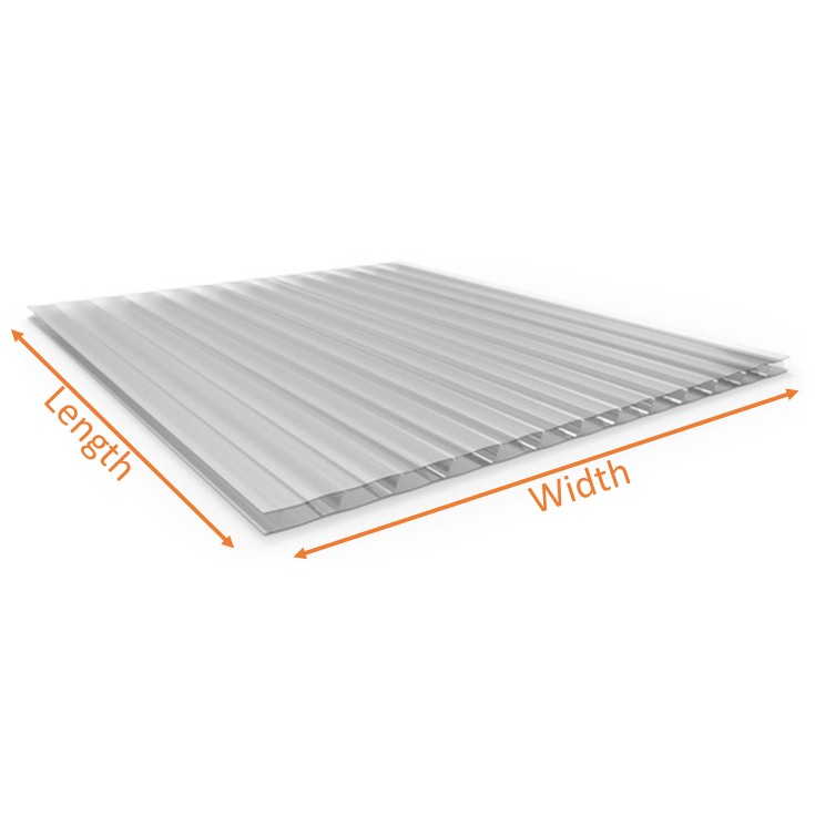  Polycarbonate  Sheet  10mm Twin Wall Clear  Sizes up to 