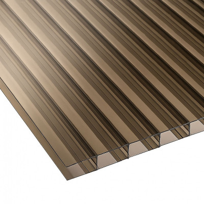 10mm Bronze Tinted Twinwall Polycarbonate - UV Protection & Privacy