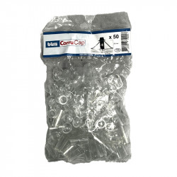 PVC Cap and Spacer for 3 Inch PVC Corrugated Fixings - Pack of 50