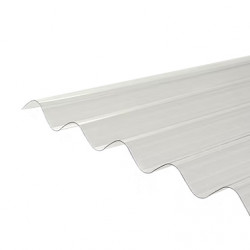 2m x 950mm Ultra-Slim 0.8mm Clear Polycarbonate Corrugated Roofing System
