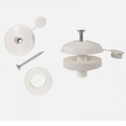 Polycarbonate Fixing Buttons - 10mm, 16mm, 25mm | White, Grey, Brown